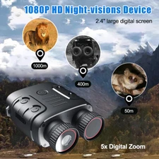 1080P Binocular Infrared Night Vision Telescope 5X Digital Zoom 300M Full Dark