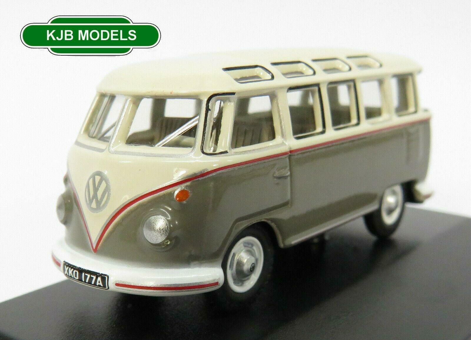 BNIB OO GAUGE OXFORD 1:76 76VWS009 VW T1 Samba Bus Mouse Grey/Pearl White