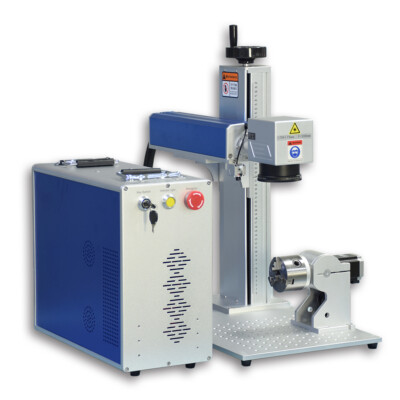US Stock JPT 50W Fiber Laser Marking Machine 175mm Lens with 80mm Rotary