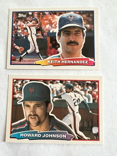 (2) 1988 Topps Big Keith Hernandez # 59 & Howard Johnson # 129 Baseballkarten