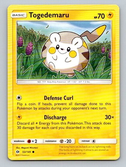 2017 Pokemon Card Sun & Moon Togedemaru 53/149