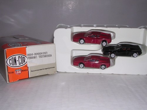 CON-COR #4004 Ferrari Testarossa con 3 colores diferentes Construido H.O. 1:87 | Zustand: New
