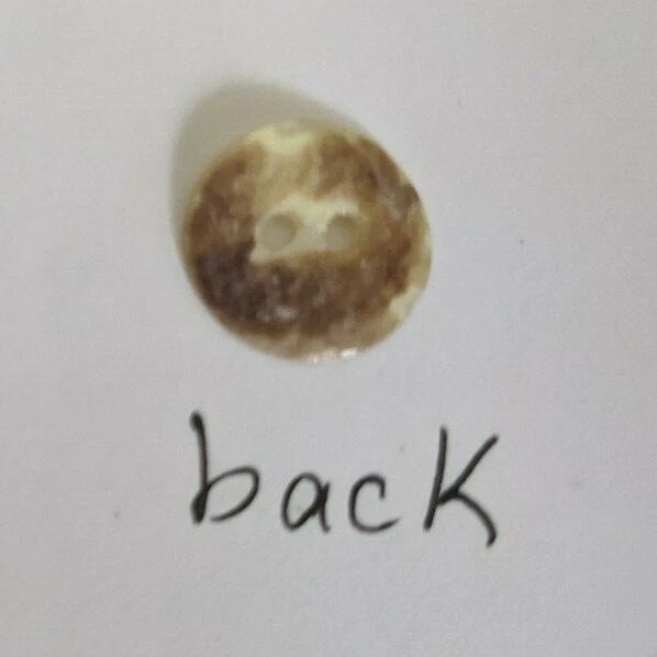 White Round Agoya Shell 2 hole button 5/8" JHB Buttons - Image 2 of 2