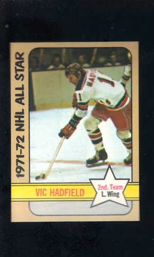 1972-73 TOPPS HOCKEY CARD VIC HADFIELD #132 NM-MT RANGERS