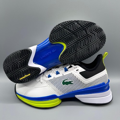 Lacoste AG-LT21 Ultra Court Trainers White Blue Mens Uk 8 Tennis Terraces Casual - Picture 8 of 11