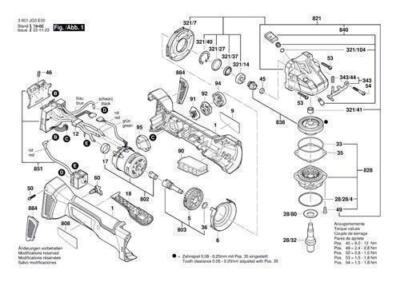 Bosch Ersatzteile für GWS 18V-45PSC Akku-Winkelschleifer