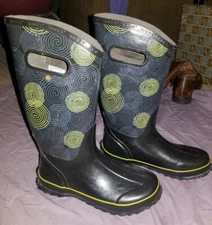 Womens Bogs Rain Boots. US 7 EURO 38. Black.