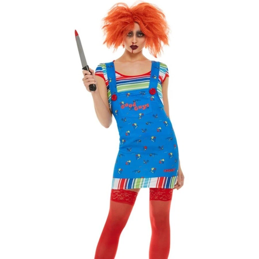 Ladies Halloween Chucky Lady Fancy Dress Costume Childs Play 2 Outfit by Smiffys — 第 2/4 张图片