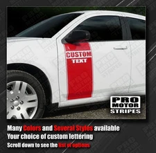 Dodge Avenger Door Side Stripes Billboard Style Decals 2008 2009 2010 Pro Motor