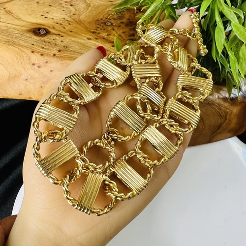 Vintage CIRO Necklace Bold Gold Plate Chunky Luxury Choker Wide Heavy 145gr 1343 - Picture 12 of 18