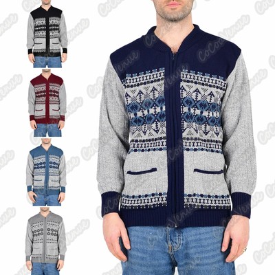 mens patterned cardigan sweaters