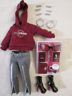 Scarlett Rose Shadow High Doll Outfit Series 3 Glasses Hoodie Earrings Boots
