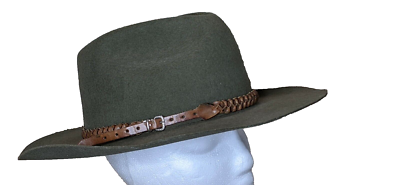 Vintage Mallory By Stetson Outland Nu Khaki Wool Fedora Hat Mens