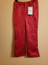 NILS Insulated Designer Snow Ski Pants Fire Red S3630 High End Jean Women  s 8