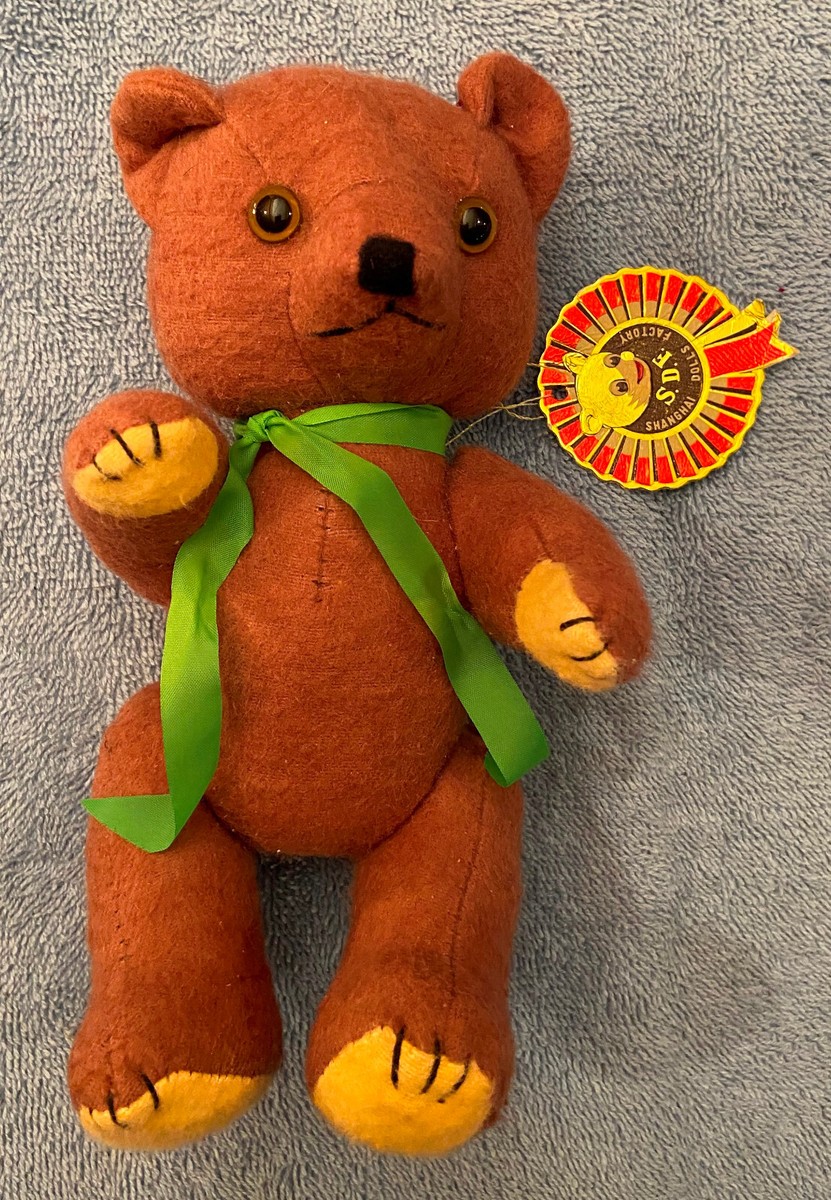 Vintage Chinese Teddy Bear by Shanghai Doll Factory (S.D.F.) | eBay