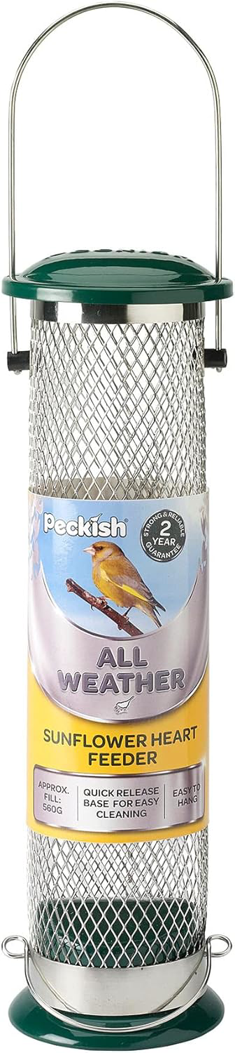 Peckish 60053033 All Weather Sunflower Heart Metal Bird Feeder, Large,