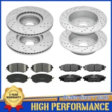 Front & Rear Drilled Rotors Brake Pads for Subaru Forester XV Crosstrek