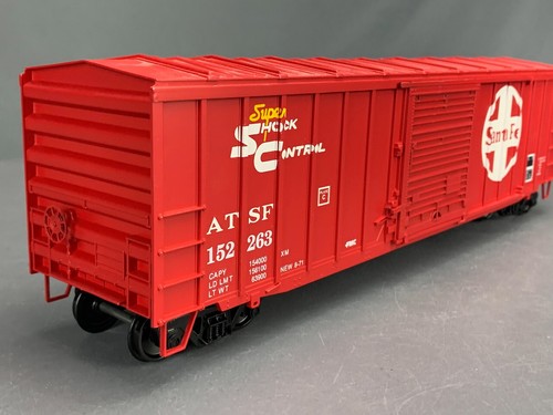 Vagón de carga exterior de poste a escala O Weaver 2 rieles Santa Fe 50’ ACF #152263 O2814 | Zustand: Used