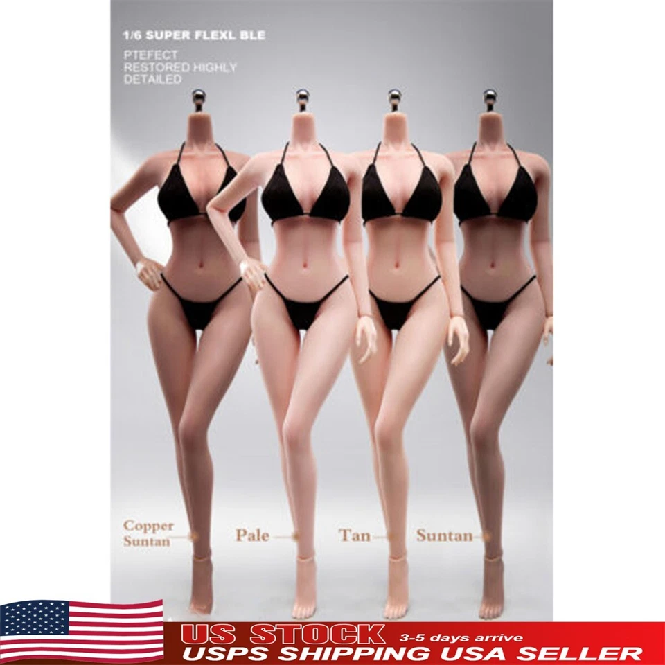 ANT 1:6 Flexible Medium Breast 12 inch Female Seamless Action Figure Body Dolls - Image 3 of 4