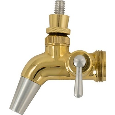 Intertap Forward Sealing Gold Plated Flow Control Faucet Homebrew Beer Keg Tap