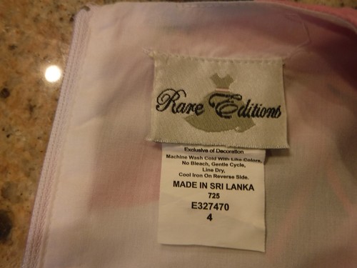 Rare Editions Fully Lined Girl's Flared Sleeveless Cotton Dress Size 4 - EUC - Picture 6 of 7