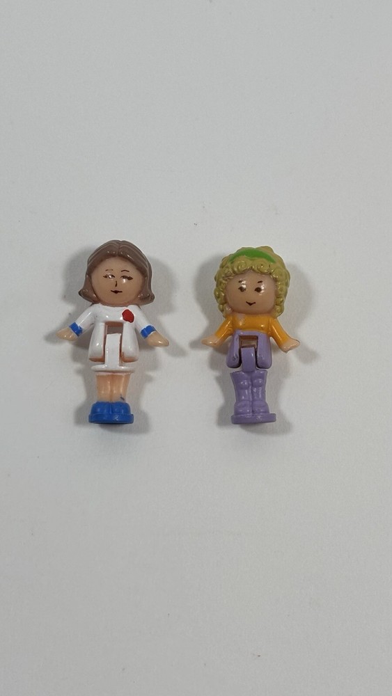 Vintage Bluebird Polly Pocket Dolls 1990 Polly’s Hair Salon 2 Figures Only