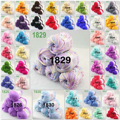 Sale New Lot 6 Skeins x 50gr Soft Cashmere Wool Silk Children Hand Knitting Yarn