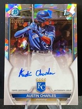 AUSTIN CHARLES /100 1ST BOWMAN ATOMIC REFRACTOR 2023 BOWMAN ROYALS