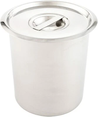 THUNDER GROUP Stainless Steel Round Soup Food Bain Marie Pot with Lid Dimension 200(D)x220Hmm