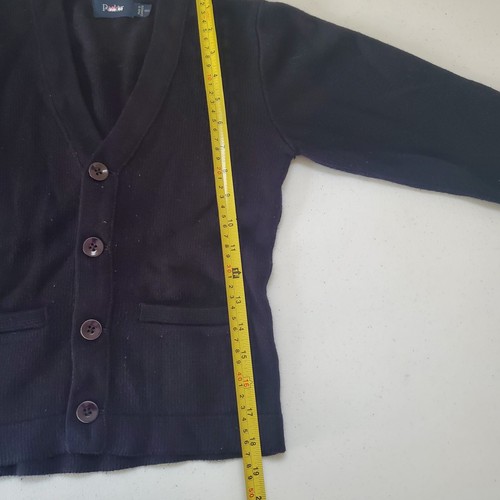 Parker Navy Girls Sweater/School Uniform/Button Up/Pockets Size YXS - Picture 8 of 8