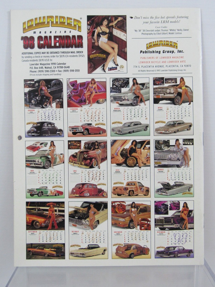 Lowrider Magazine/ Calendar Back Issue 1996-2000 **YOU PICK