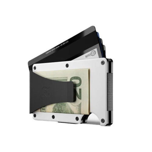 Ridge Wallet Polar White Aluminum w/ Money Clip (RW-AUWAI102151) - Picture 5 of 6