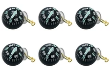6-Pack Coghlan's Ball-Type Pin-On Compass Liquid Filled Luminous Arrow Survival