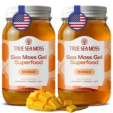 TrueSeaMoss Sea Moss Gel Superfood - Mango, 16 fl. oz. 2 Pack 