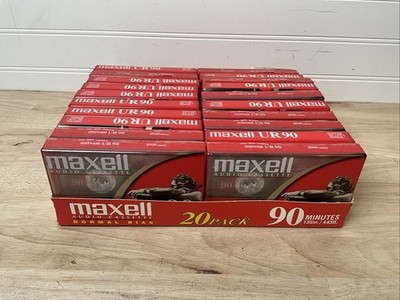 Maxell UR 90 Normal Bias Audio Cassette Tapes 20-Pack New Sealed