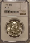 1951 Proof Franklin Silver Half Dollar NGC PF63 Tough Early Date Proof Franklin