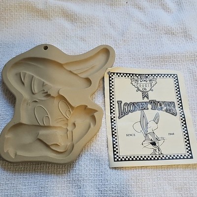 Acme Homeworks Bugs Bunny Stoneware Cookie Mold & Instructions Looney Tunes