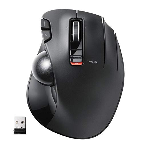 ELECOM wireless Mouse Track Ball w/receiver 6 button Black w/receiver M-XT3DRBK