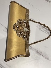 Kopertówka złota brązowa koralikowa detal złota torebka mała impreza ślub Boże Narodzenie 🎄 A122