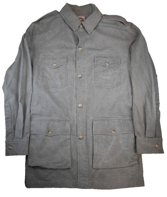 Vtg 80's Banana Republic Beige Khaki Safari Shirt JACKET Woman Size Large