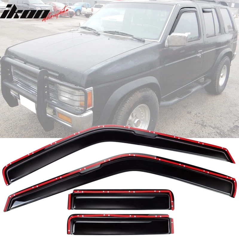 Fits 90-95 Nissan Pathfinder In Channel Window Visors Acrylic Sun Rain Guard 4PC