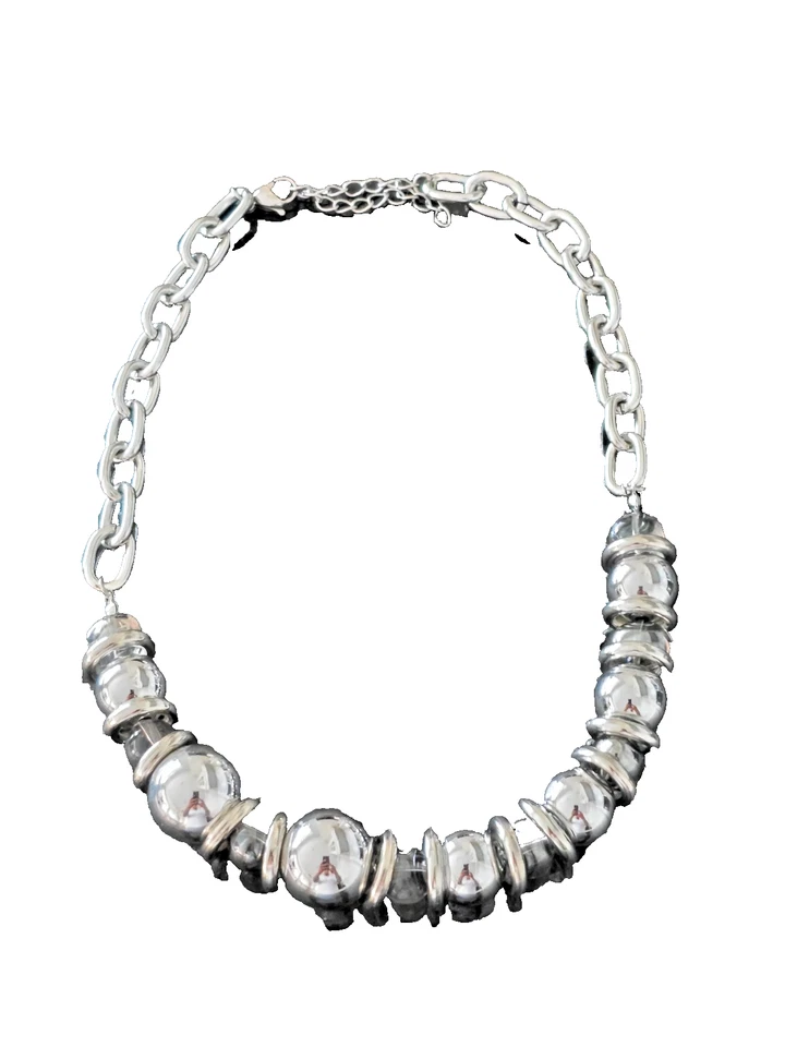 Elegante collar redondo de cuentas de vidrio de 21,5" cadena suéter cadena ABS Foto 4 de 4