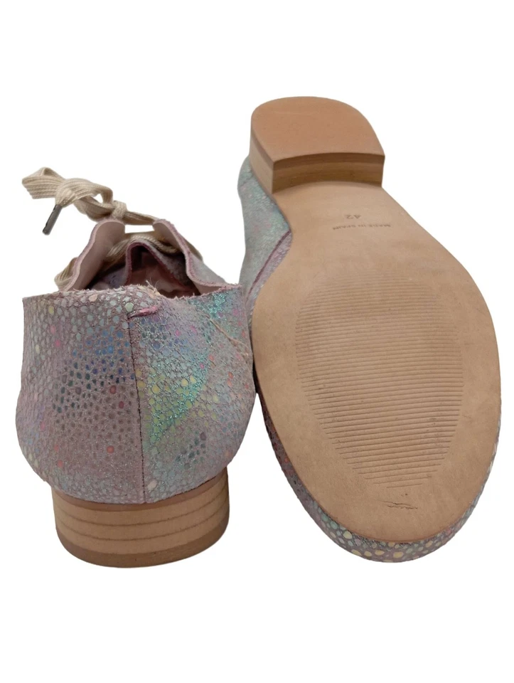 ZALANDO Zapatos brogue Mujeres Flats Talla EU 42 azul-rosa-amarillo pálido - Imagen 2 de 4