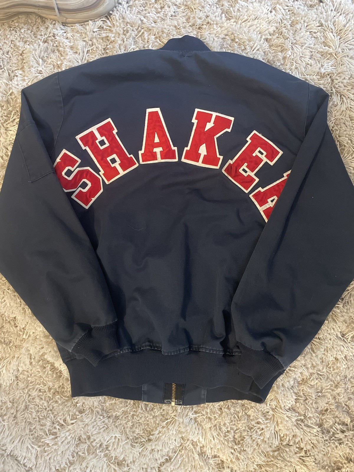 Vintage Navy Work Jacket Durable Press Size Large