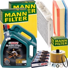 MANN INSPEKTIONSPAKET+5L CASTROL 5W-30 MOTORÖL passend für DACIA DUSTER 1.2 TCe