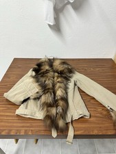 Wunderschöne Moderne Exklusive Boutique Jacke mit Echten Fuchs Pelz Fell
