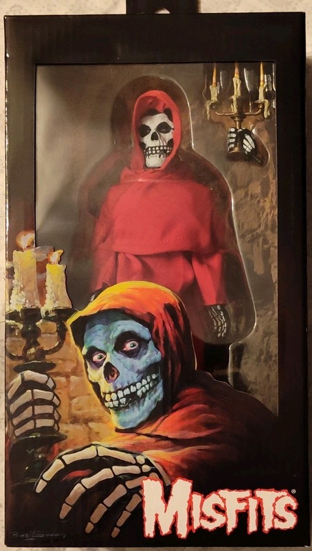 Misfits Fiend Red Hooded Skeleton Action Figure w/ Candelabra NECA