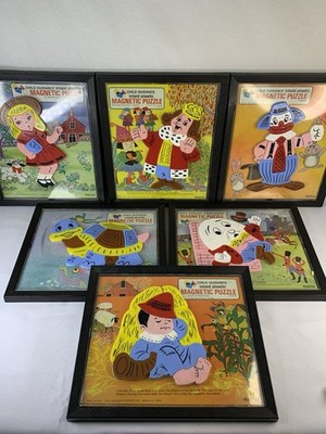 Lot 6 Child Guidance Inlaid Magnetic Puzzle Humpty Dumpty Turtle Clown King Cole