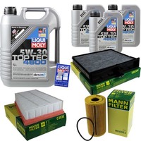 Mann Inspektionspaket 8L Liqui Moly Top Tec 4600 5W-30 FüR Renault ScéNic Ii 2.0