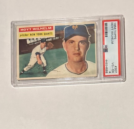 1956 Topps Hoyt Wilhelm #307 New York Giants Graded PSA 4 VG-EX